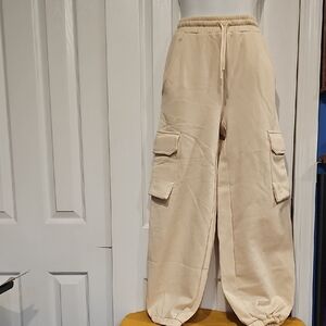 Timberland Brushed Cargo Joggers In Angora Sz XS NWT MSRP $70